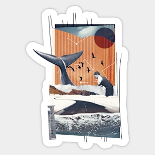 Evocative collage Sticker